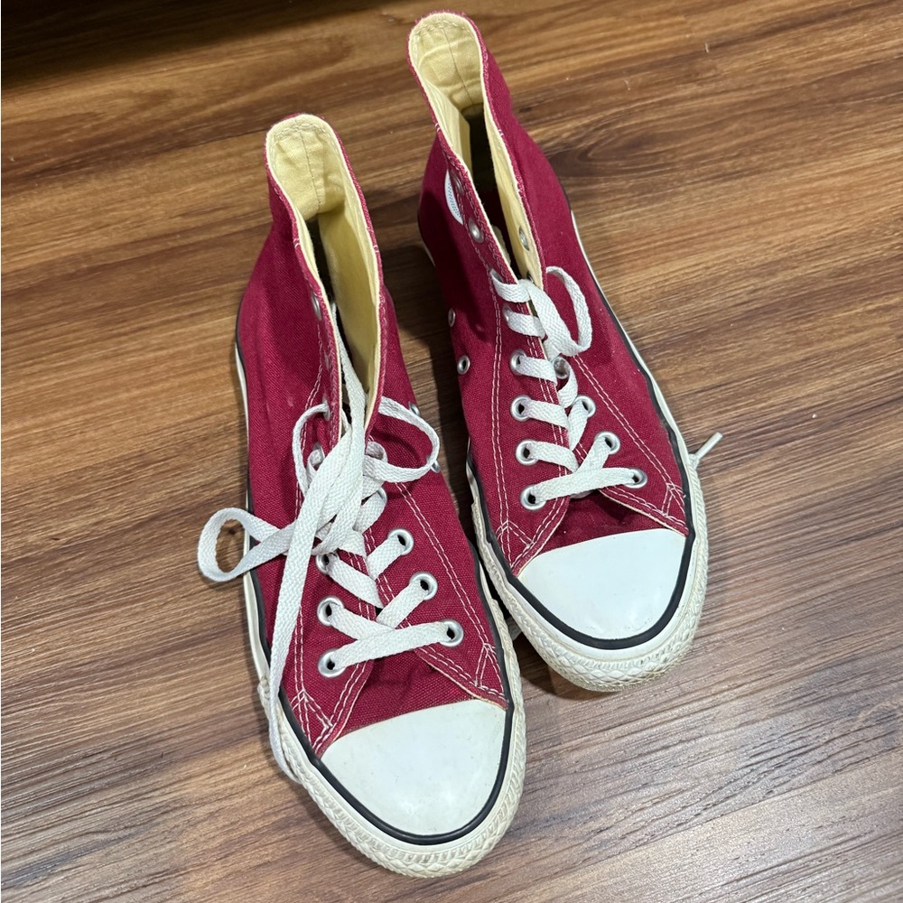 Converse Red High-Top Sneakers